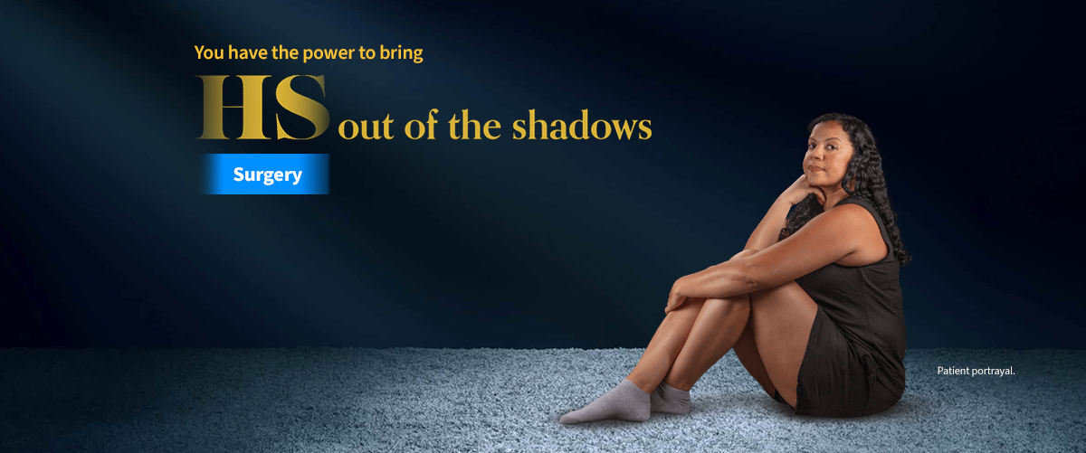 Banner background image of a Patient Portrayal. You have the power to bring HS out of the shadows.